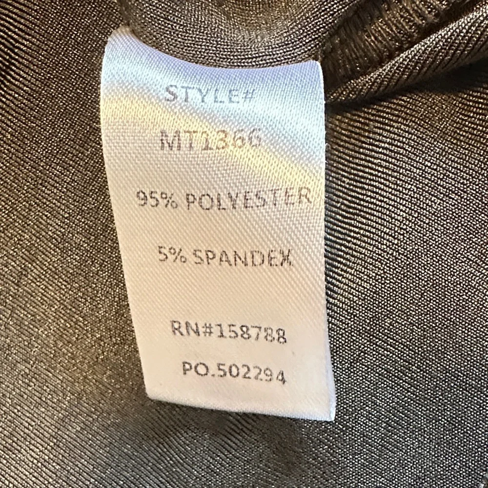 Olive Green Ruched Long Sleeve Top M - Picture 4 of 4